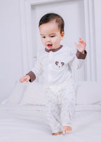 Cap, Cardigan & Diaper Pants (3 Piece Set)