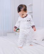 Cap, Cardigan & Diaper Pants (3 Piece Set)