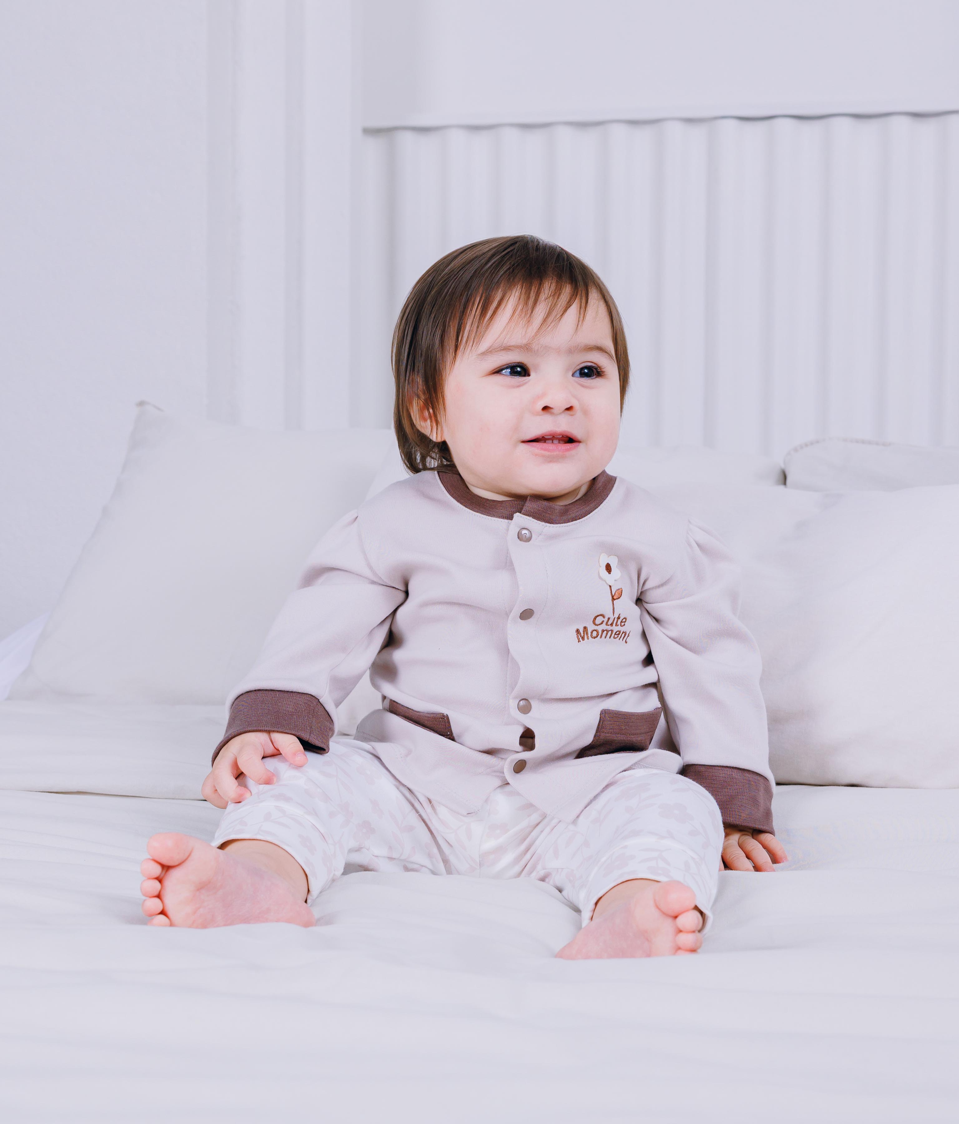 Cap, Cardigan & Pants (3 Piece Set)