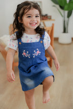 Bodysuit & Denim Bib Dress (2 Piece Set)