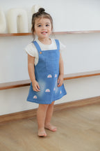 Bodysuit & Denim Bib Dress (2 Piece Set)