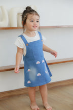 Bodysuit & Denim Bib Dress (2 Piece Set)