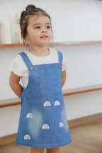 Bodysuit & Denim Bib Dress (2 Piece Set)