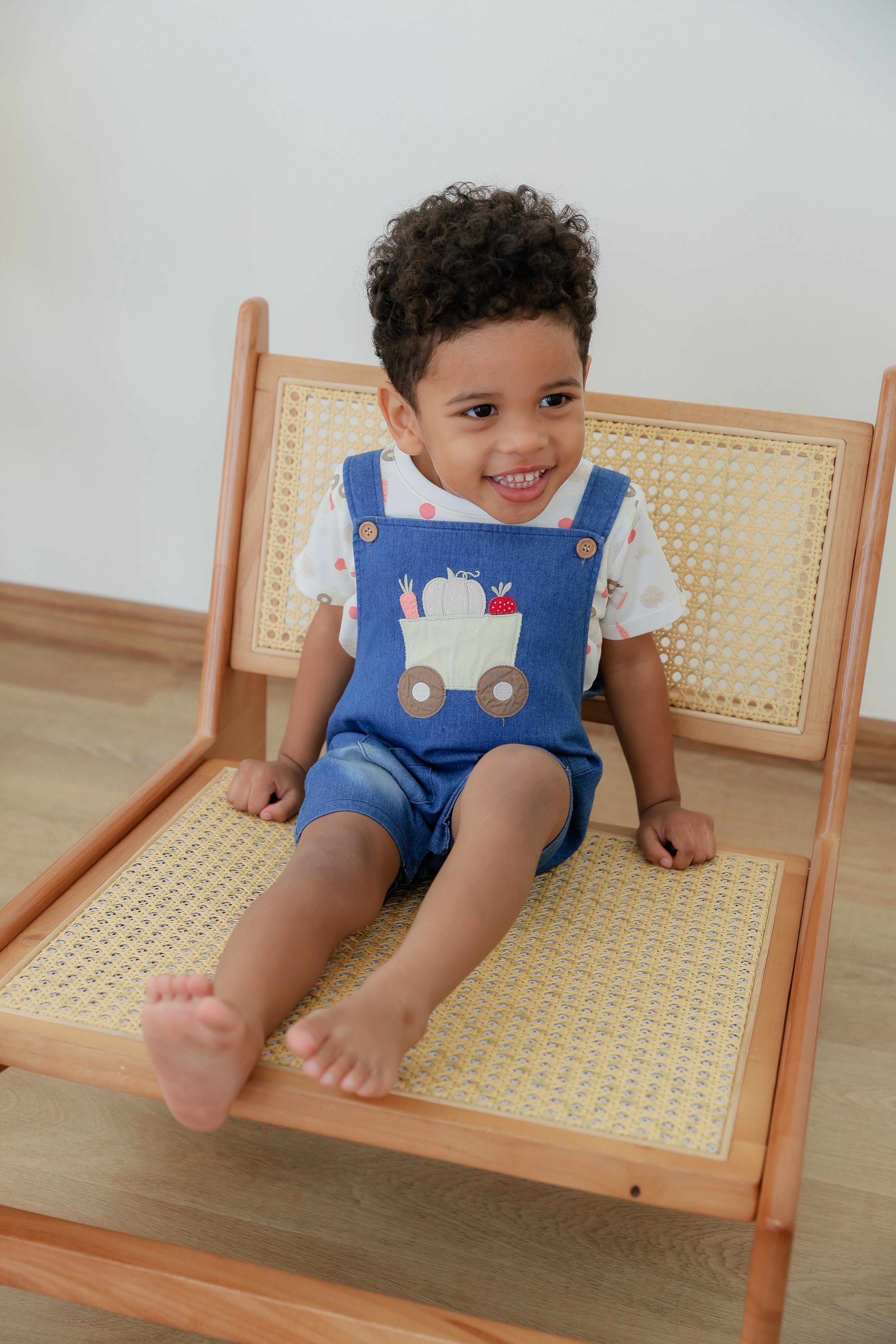 T-Shirt & Denim Bib Pant (2 Piece Set)