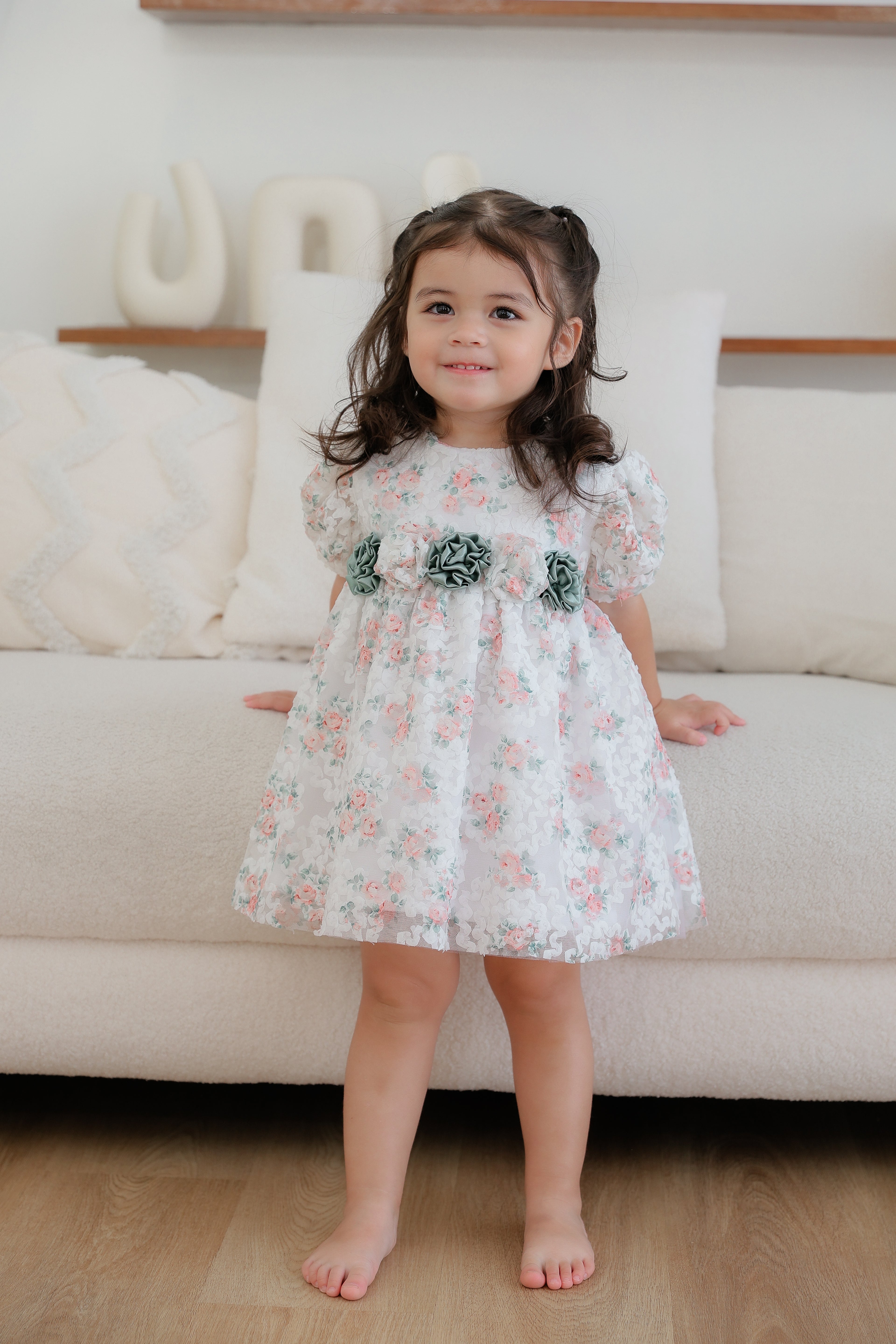 Flower Applique Party Dress