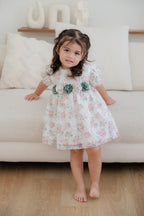 Flower Applique Party Dress
