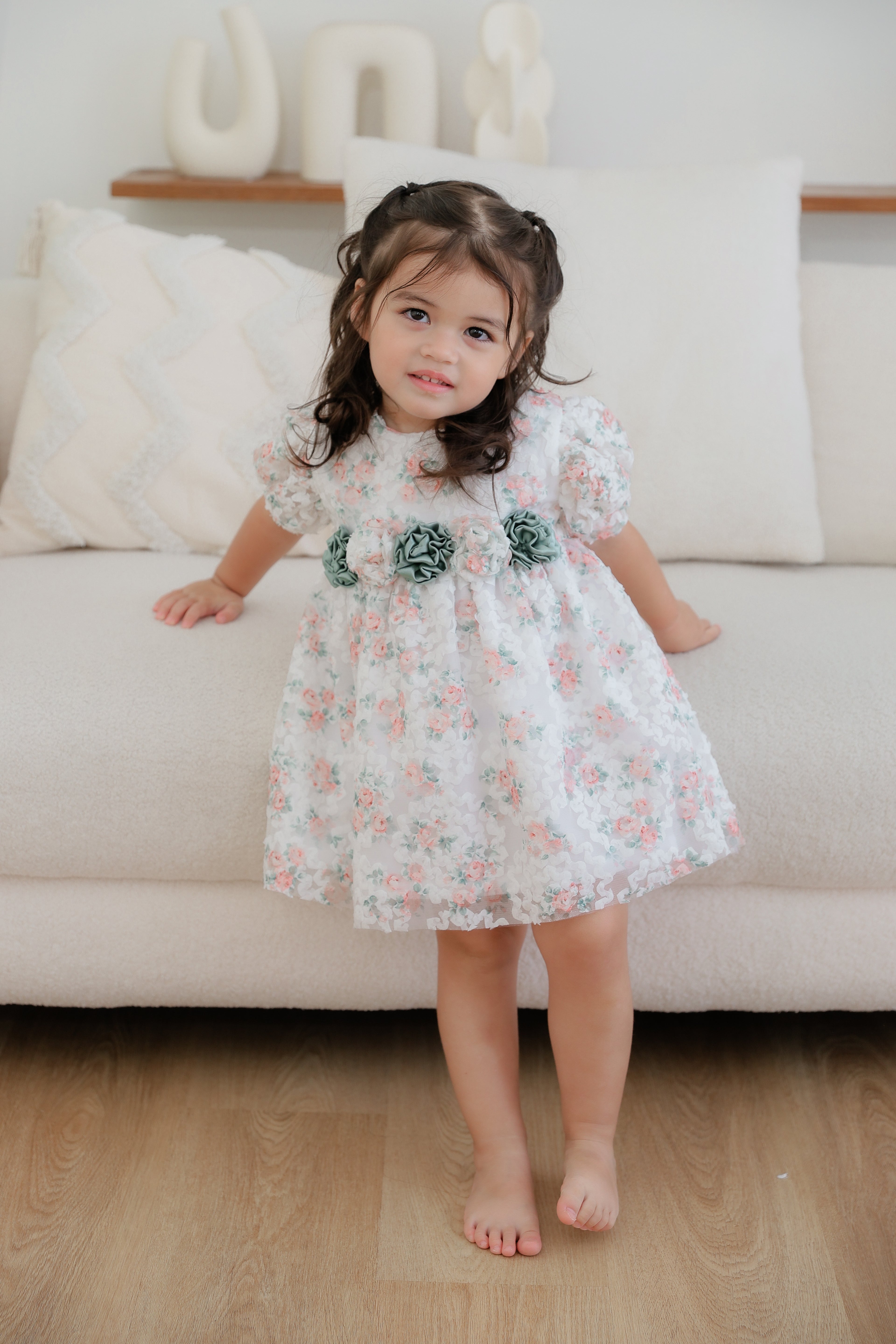 Flower Applique Party Dress
