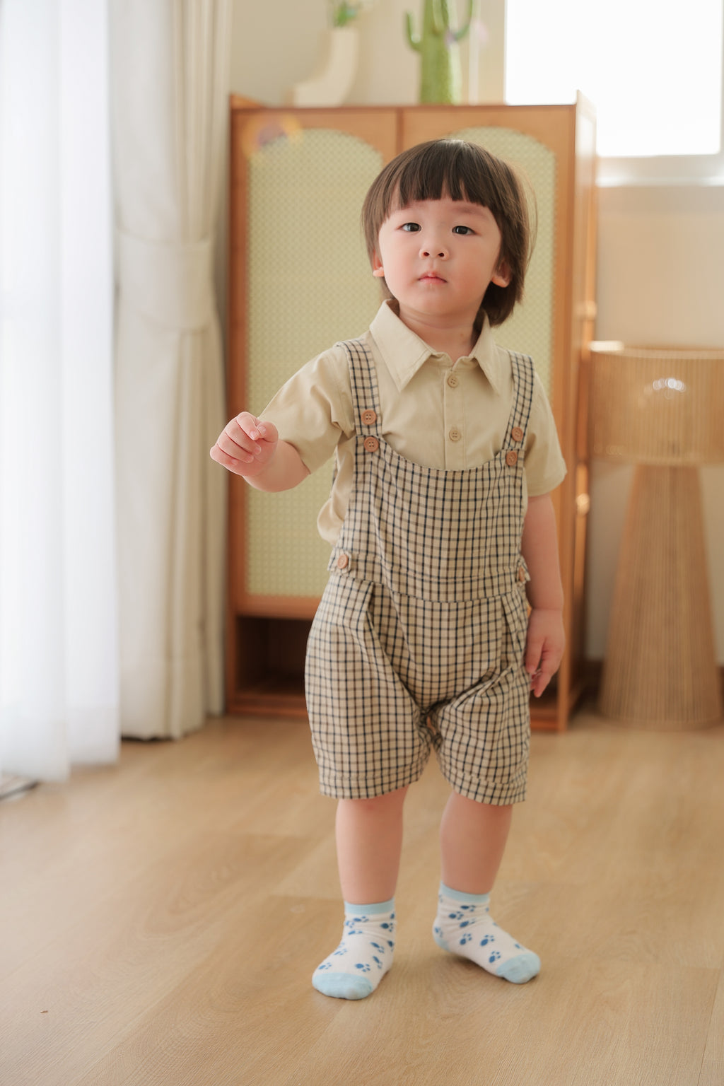 Shirt & Dungaree (2 Piece Set)