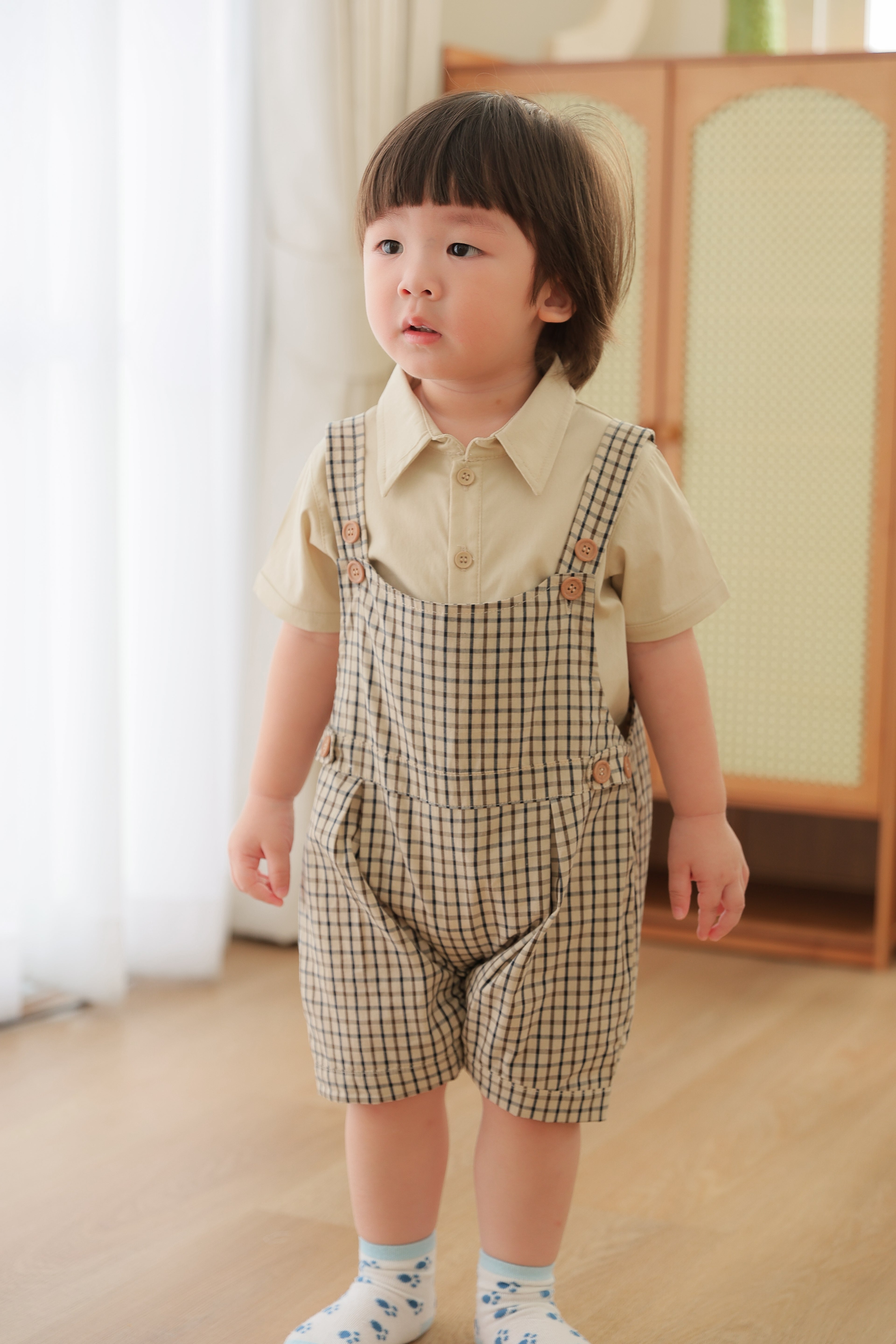 Shirt & Dungaree (2 Piece Set)