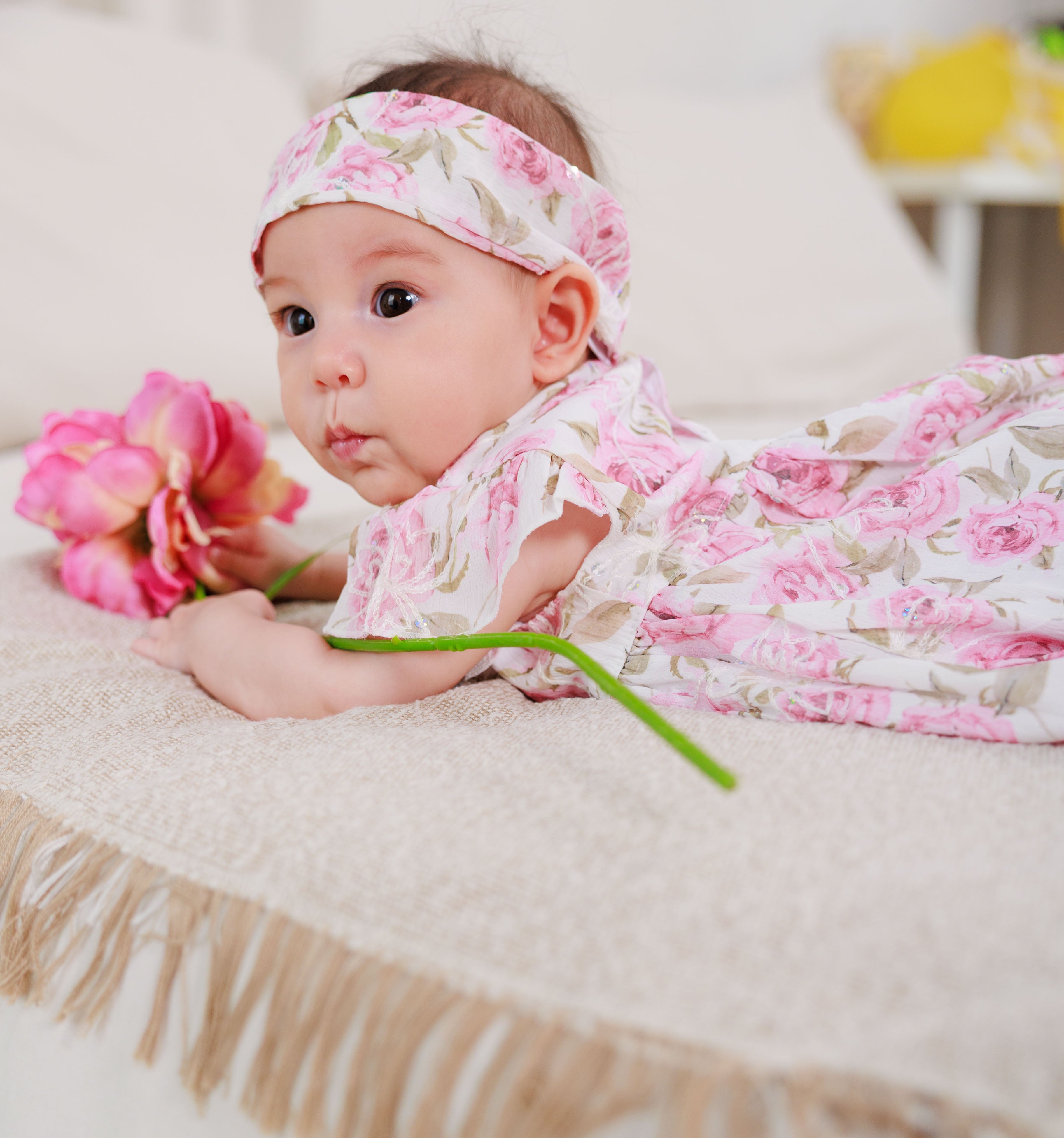 Baby Dress, Headband & Underwear 3 Piece set
