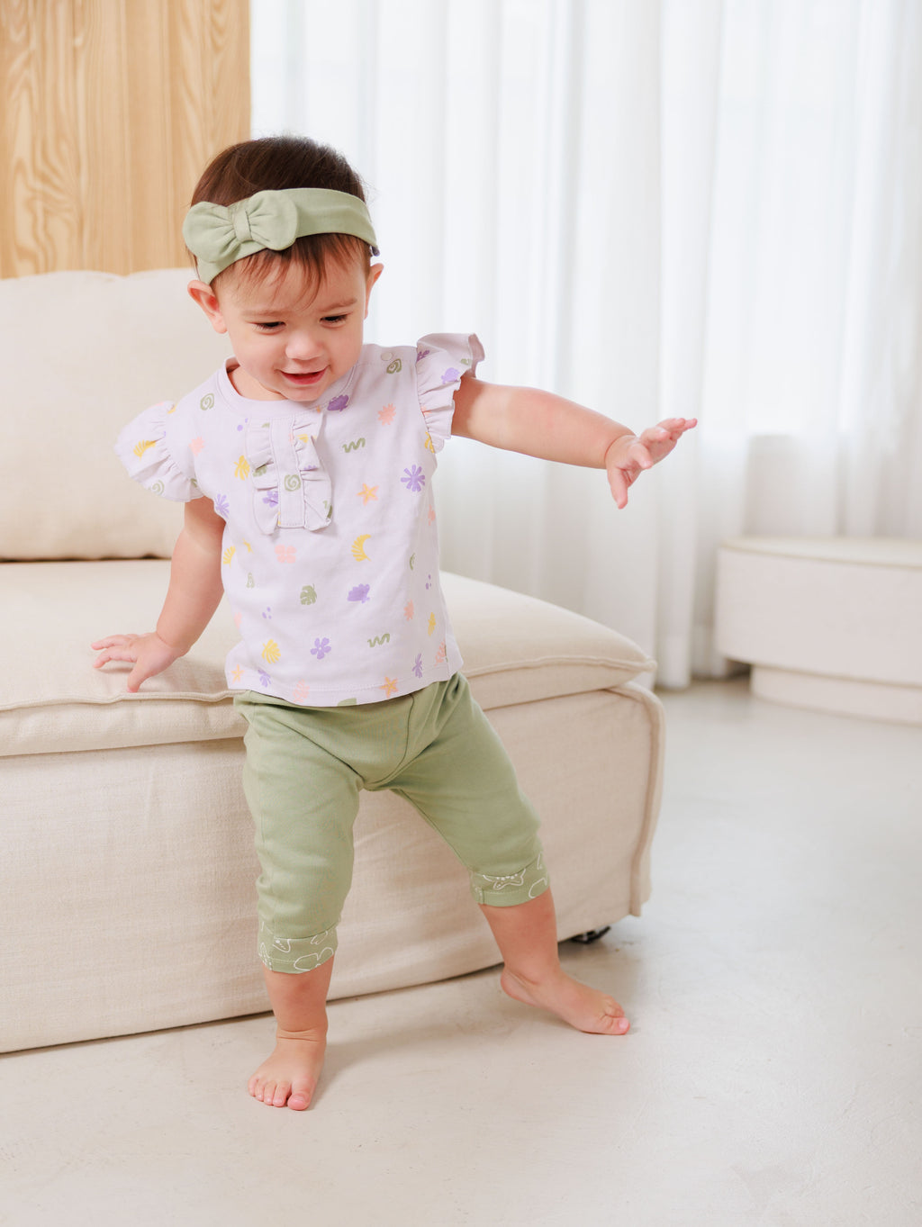T-Shirt, Legging & Headband (3 Piece Set)