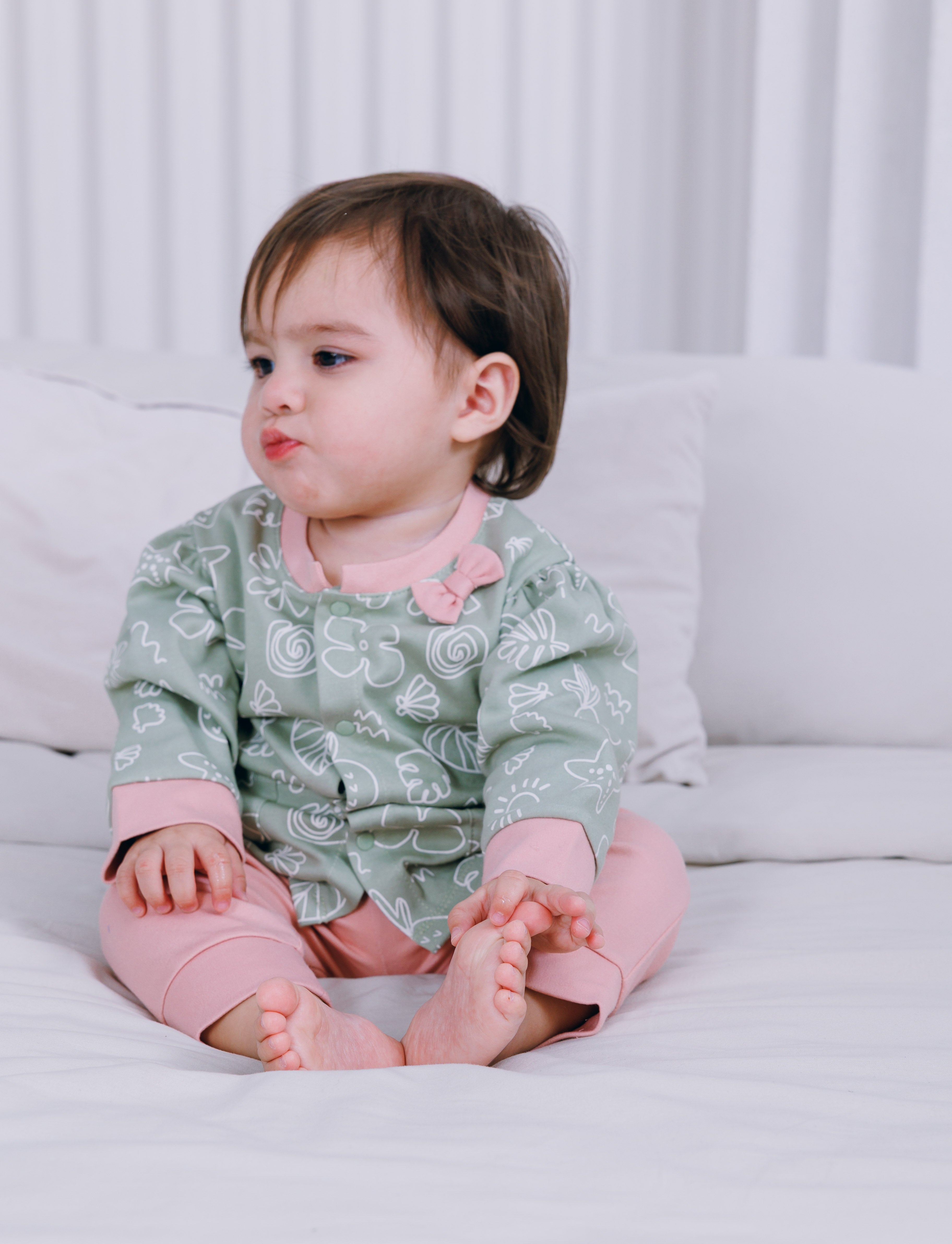 Cap, Cardigan & Pants (3 Piece Set)