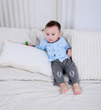 Cap, Cardigan & Diaper Pants (3 Piece Set)